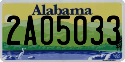 AL license plate 2AO5033