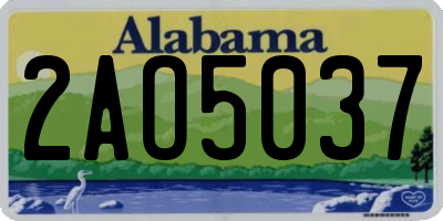 AL license plate 2AO5037