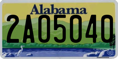 AL license plate 2AO5040