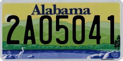AL license plate 2AO5041