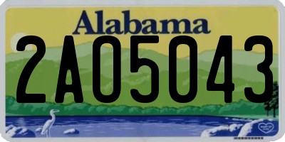 AL license plate 2AO5043