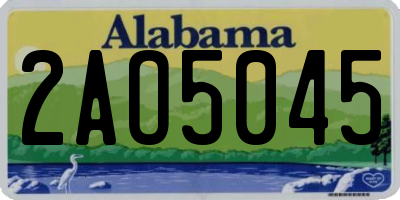 AL license plate 2AO5045