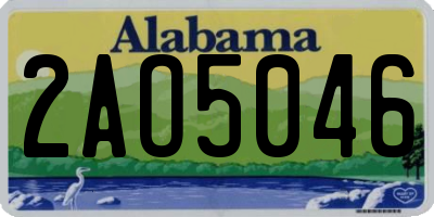 AL license plate 2AO5046