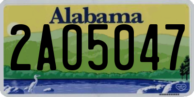 AL license plate 2AO5047