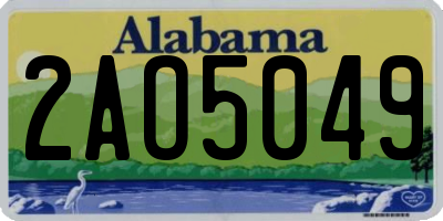 AL license plate 2AO5049