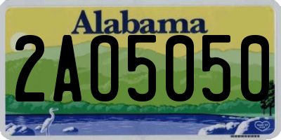 AL license plate 2AO5050