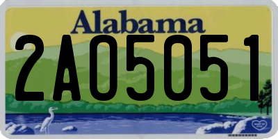 AL license plate 2AO5051