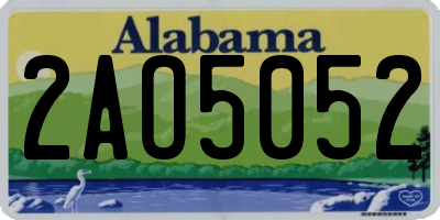 AL license plate 2AO5052