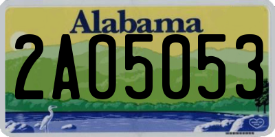 AL license plate 2AO5053