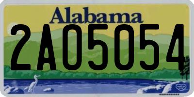 AL license plate 2AO5054