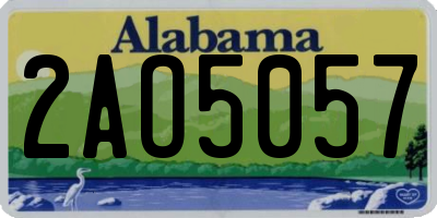 AL license plate 2AO5057
