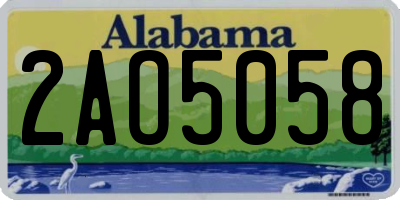 AL license plate 2AO5058