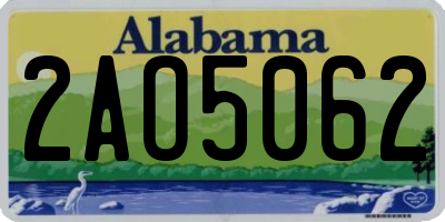 AL license plate 2AO5062