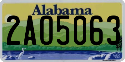 AL license plate 2AO5063