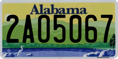 AL license plate 2AO5067