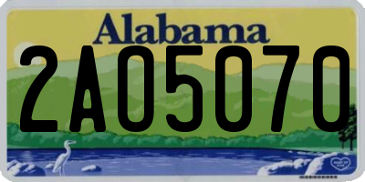 AL license plate 2AO5070
