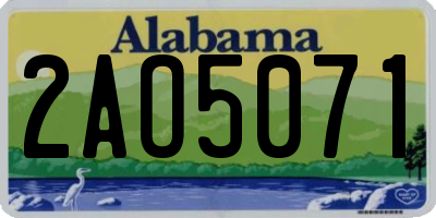 AL license plate 2AO5071