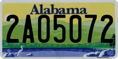 AL license plate 2AO5072