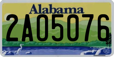 AL license plate 2AO5076