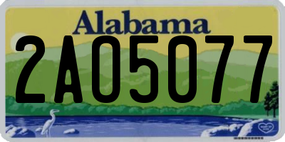 AL license plate 2AO5077