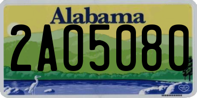 AL license plate 2AO5080
