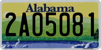 AL license plate 2AO5081