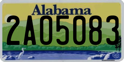 AL license plate 2AO5083