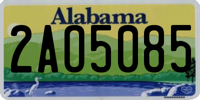 AL license plate 2AO5085