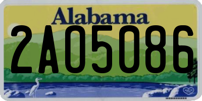 AL license plate 2AO5086