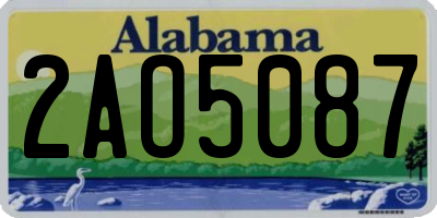 AL license plate 2AO5087