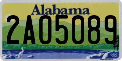 AL license plate 2AO5089