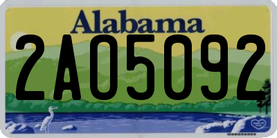 AL license plate 2AO5092