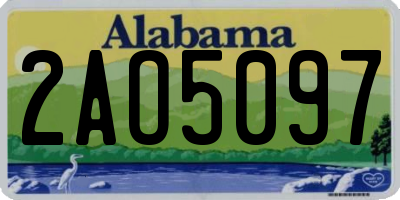 AL license plate 2AO5097
