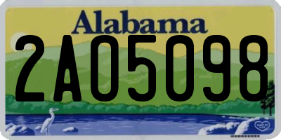 AL license plate 2AO5098
