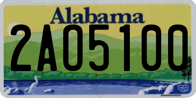AL license plate 2AO5100