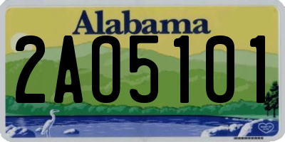 AL license plate 2AO5101