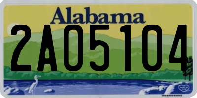 AL license plate 2AO5104