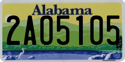 AL license plate 2AO5105