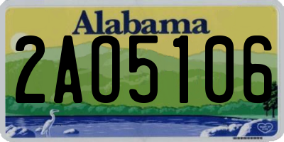 AL license plate 2AO5106