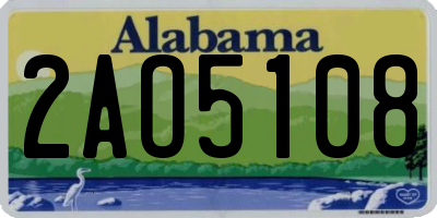 AL license plate 2AO5108