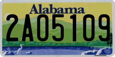 AL license plate 2AO5109