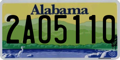 AL license plate 2AO5110