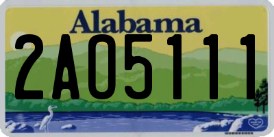 AL license plate 2AO5111