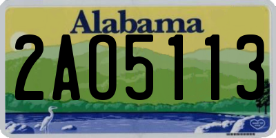 AL license plate 2AO5113
