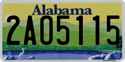 AL license plate 2AO5115