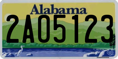 AL license plate 2AO5123