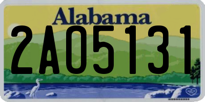 AL license plate 2AO5131