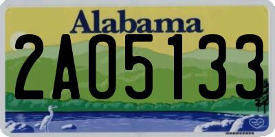 AL license plate 2AO5133