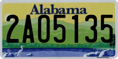 AL license plate 2AO5135