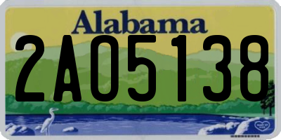 AL license plate 2AO5138